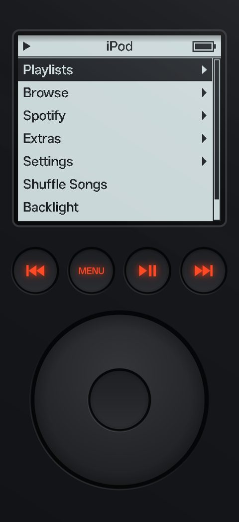 The black finish with the 3rd Gen main menu